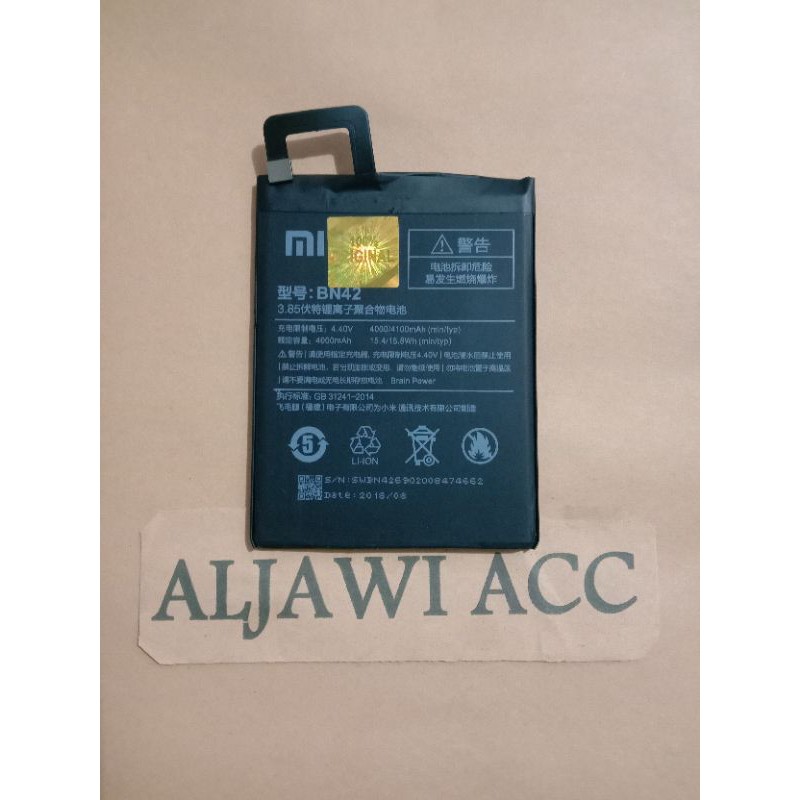 Baterai Batre Battery Xiomi Xiaomi Redmi 4 BN-42 BN42 Original Battery Hp