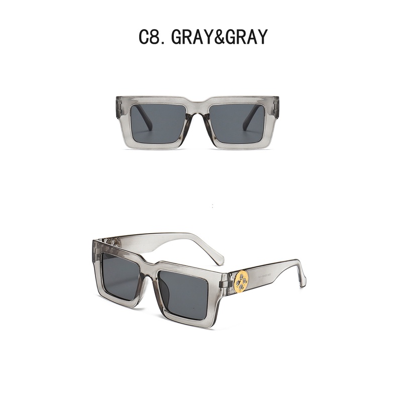 Kacamata Hitam Pelindung UV Bingkai Tebal Persegi Gaya Retro Eropa Amerika Untuk Pria Dan Wanita 2022