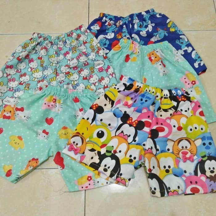 CELANA PENDEK ANAK 2-3 TAHUN / BOXER HARIAN KARAKTER / KOLOR MOTIF SANTAI LAKI LAKI PEREMPUAN