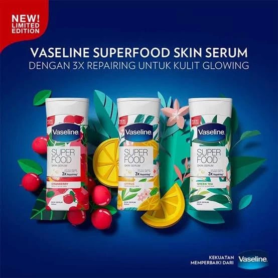 ❤ jselectiv ❤ UNILEVER | VASELINE Super Food Skin Serum Citrus/Cranberry/Green Tea