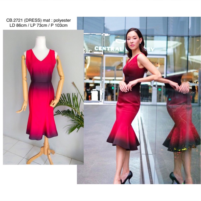 Ombre red dress