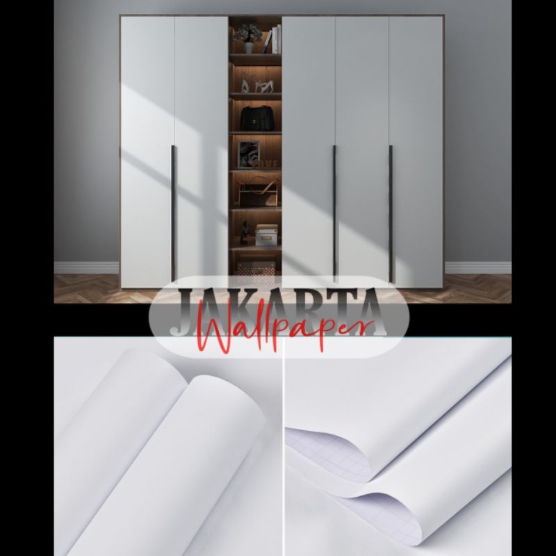 WALL STIKER SCKOTLET LEMARI DAN MEJA DAPUR POLOS PREMIUM PUTIH ANTI AIR,STIKER WARNA,STIKER AQUARIUM