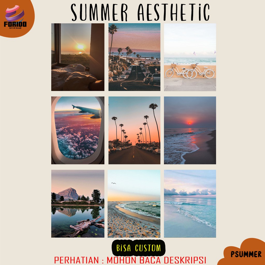 Poster Aesthetic | Poster Dinding | Poster Hiasan Dinding Estetik Serial SUMMER Aesthetic