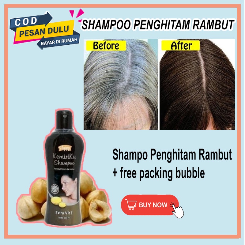 Shampo Penghitam Rambut - Penghitam Rambut Alami - Pelurus Rambut - Penumbuh Rambut - Shampo Kemiri