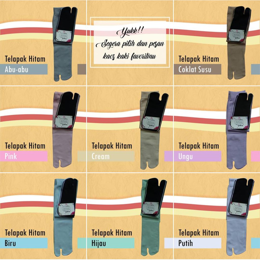 Kaos Kaki Telapak Hitam Hayyu Shopping