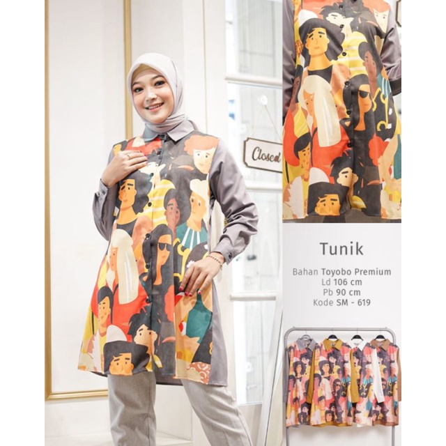 Tunik Printing Toyobo Premium Best quality