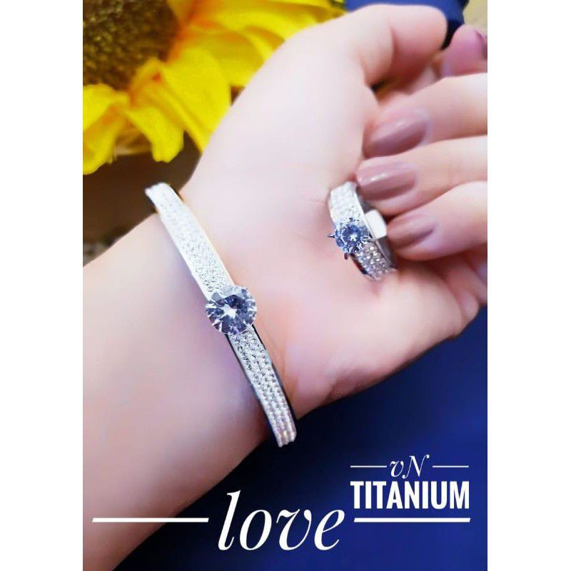 Titanium Set gelang dan cincin T346