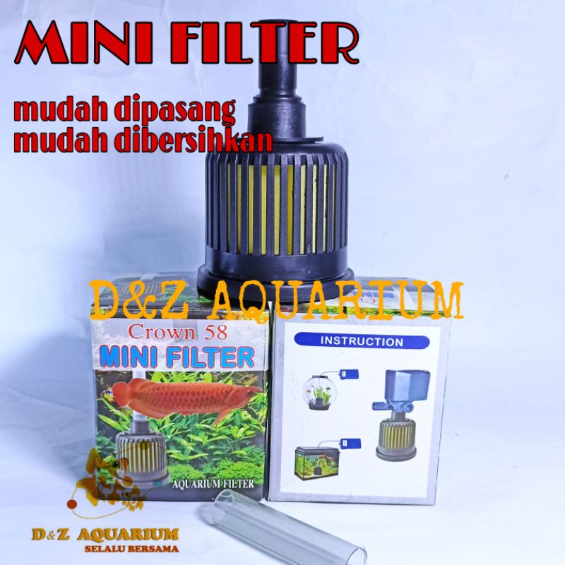 MINI FILTER AQUARIUM Pembersih Akuarium Kecil Mudah Dipasang