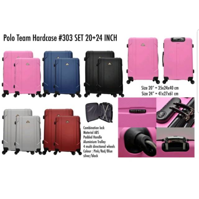Koper polo team 20 inch 303 304 / koper polo cabin size / koper fiber 24 inch polo team