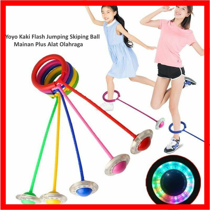 Mainan yoyo Kaki flash jumping skiping ball Hulahup kaki lampu nyala Mainan Olahraga Kaki Hulahup