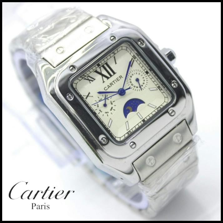 Jam Tangan Wanita Cartier Rantai Super Premium Date Chrono Aktif