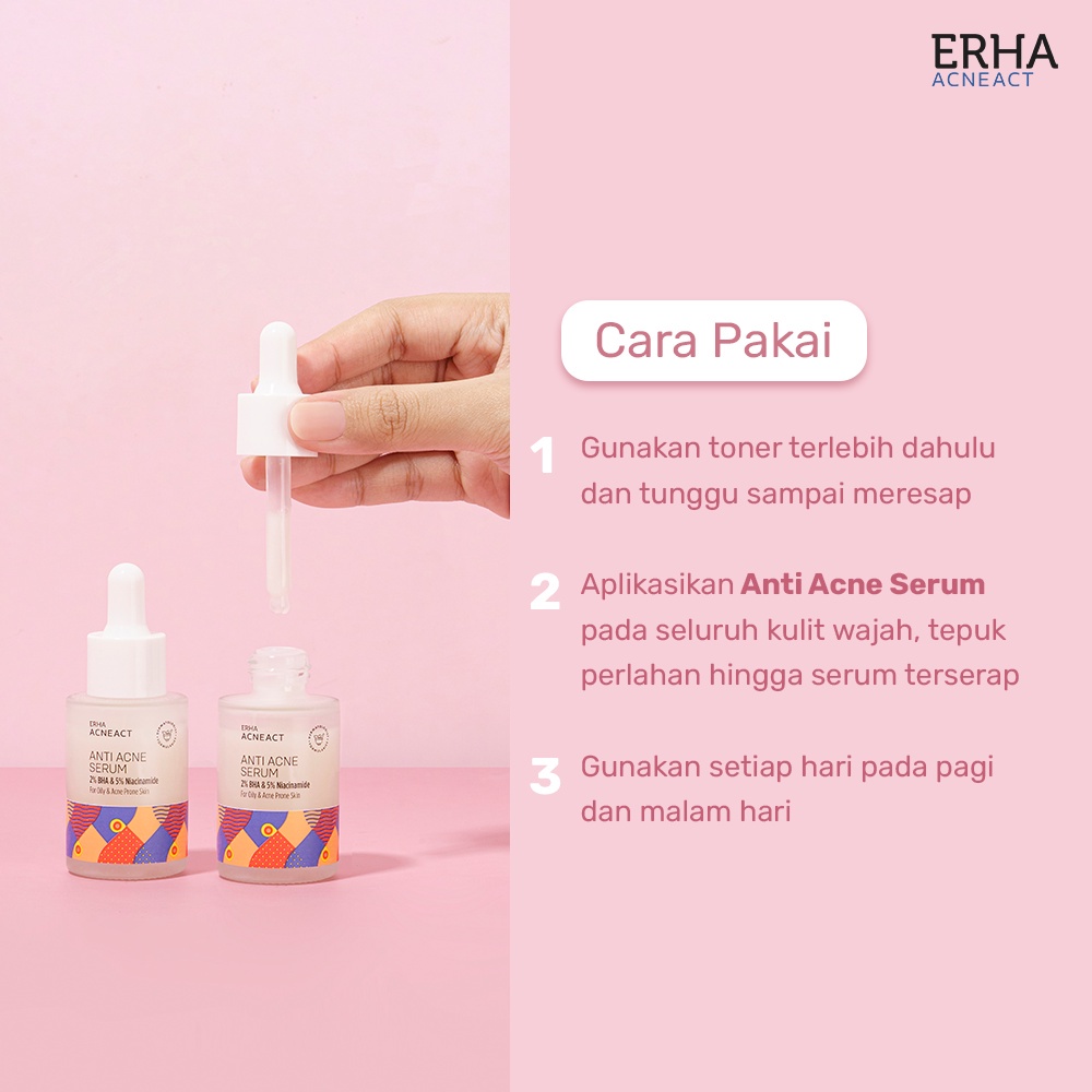 ERHA Serum Wajah AcneAct Anti Acne Serum 30ml - Anti Jerawat Kulit Beminyak