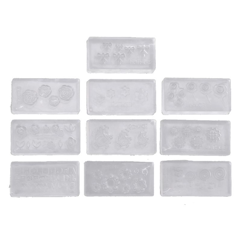 SIY  30 Styles DIY 3D Acrylic Nail Art Tool Silicone Carved Mold Template Mould Kit