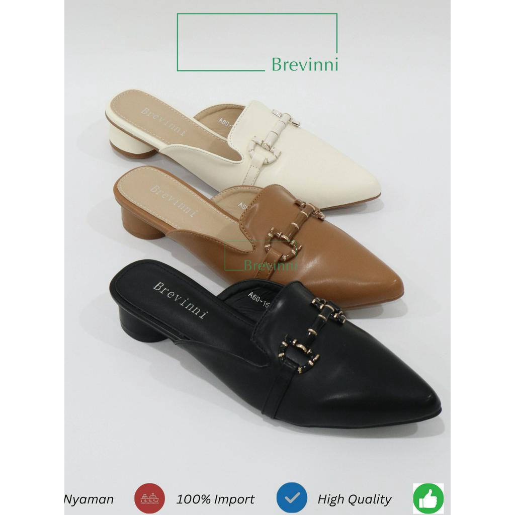 BREVINNI Dahlia Mules|| Sepatu Mules Wanita || mules shoes || mules empuk || mules sandal || sepatu 