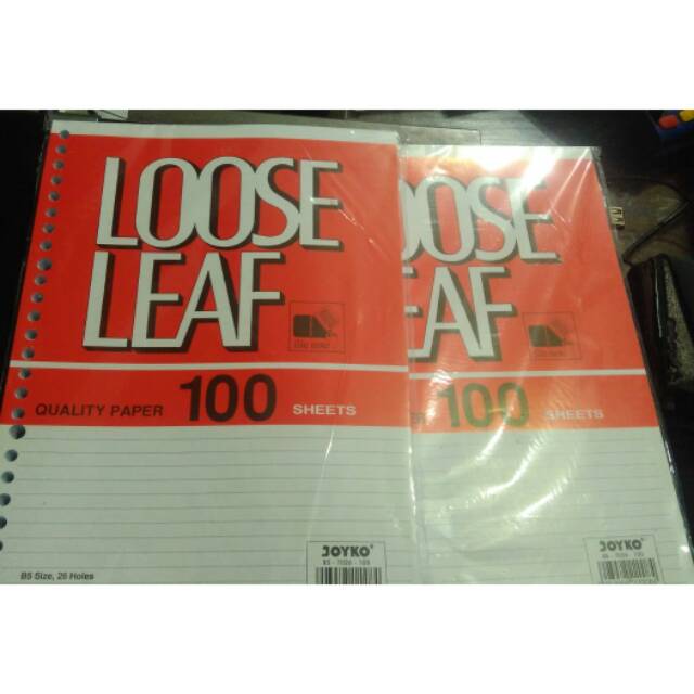 

Isi buku binder loose leaf ukuran b5 joyko