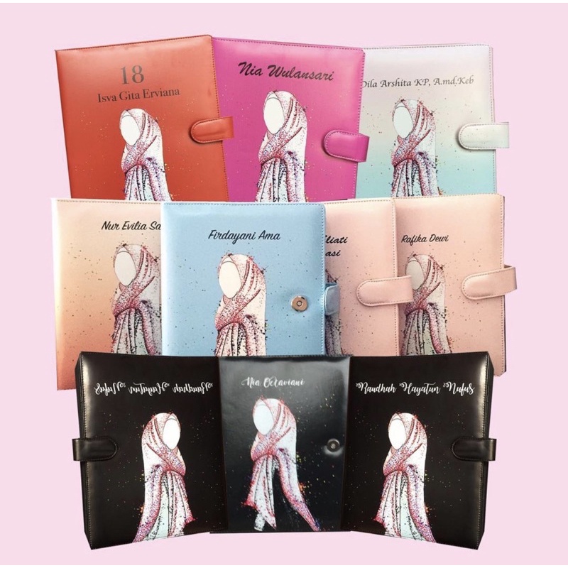

BINDER &HPO HIJAB CUSTOM A5/B5 BISA TAMBAH NAMA by Stationary Of Dodoo
