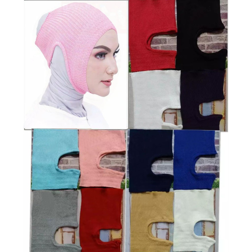 Ciput Dagu Rajut Premium Anti Budeg Inner Rajut Anti Pusing Anti Budeg Nayla Hijab