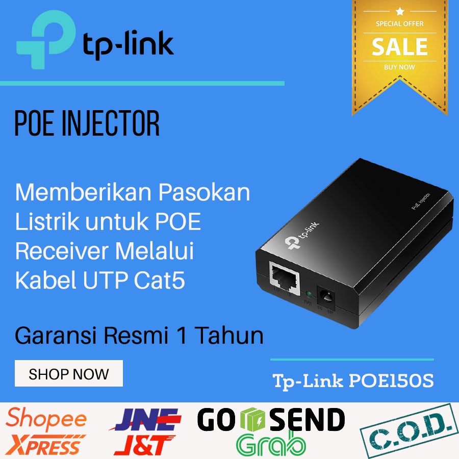 TP-Link TL POE150S Gigabit Adapter Adaptor POE Injector Injektor Gigabit POE UTP RJ45 RJ 45 TP-Link