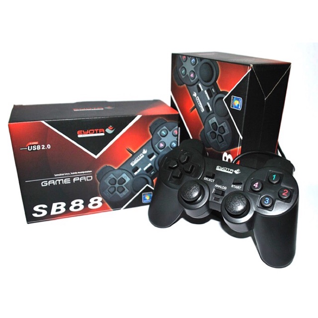 GAMEPAD / Joystick / stik SINGLE GETAR HITAM USB