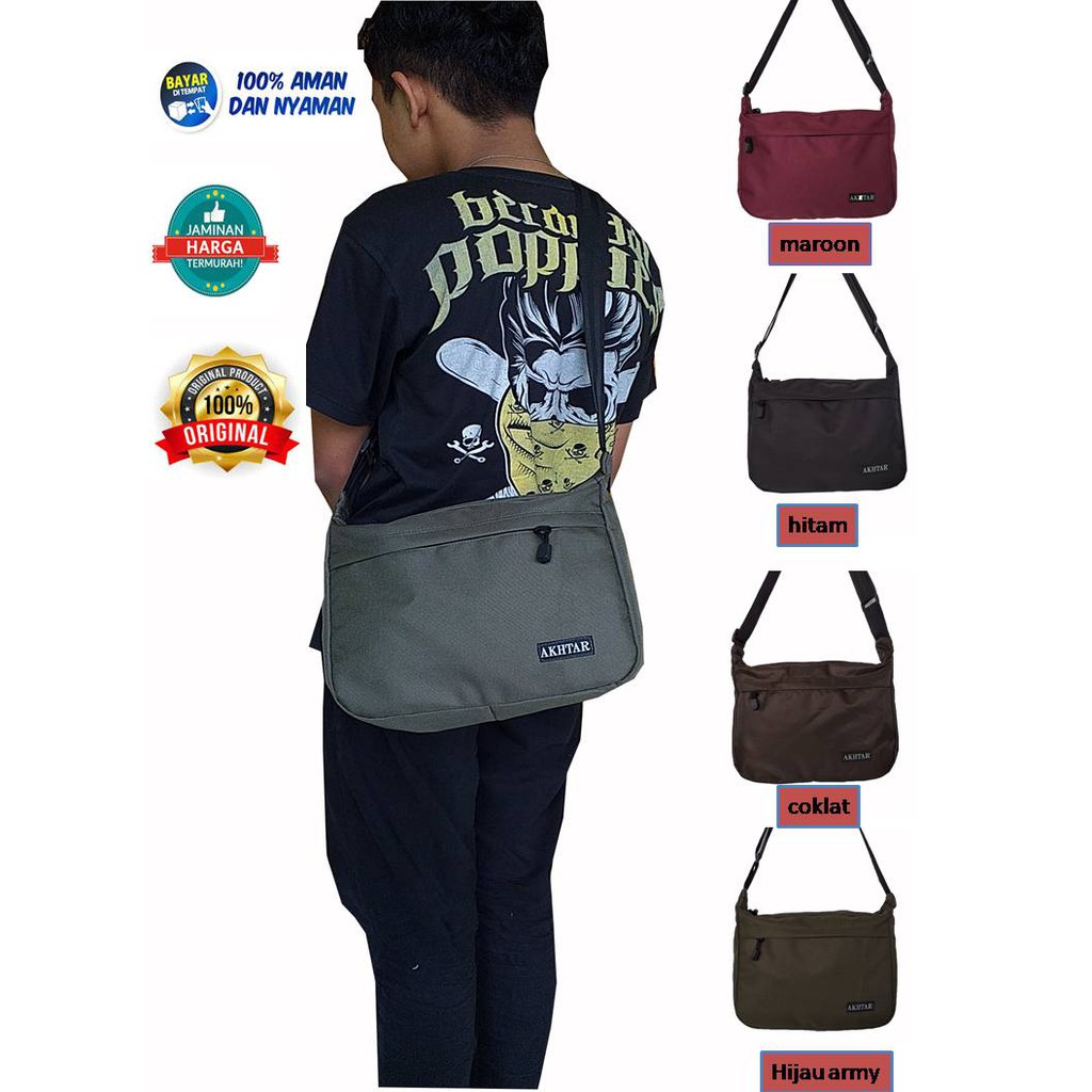 Tas selempang pria tas slingbag tas slendang pria original murah selendang cowok kekinian