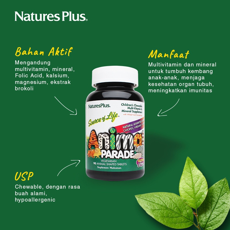 NATURE'S PLUS ANIMAL PARADE ISI 45 TABLET KUNYAH