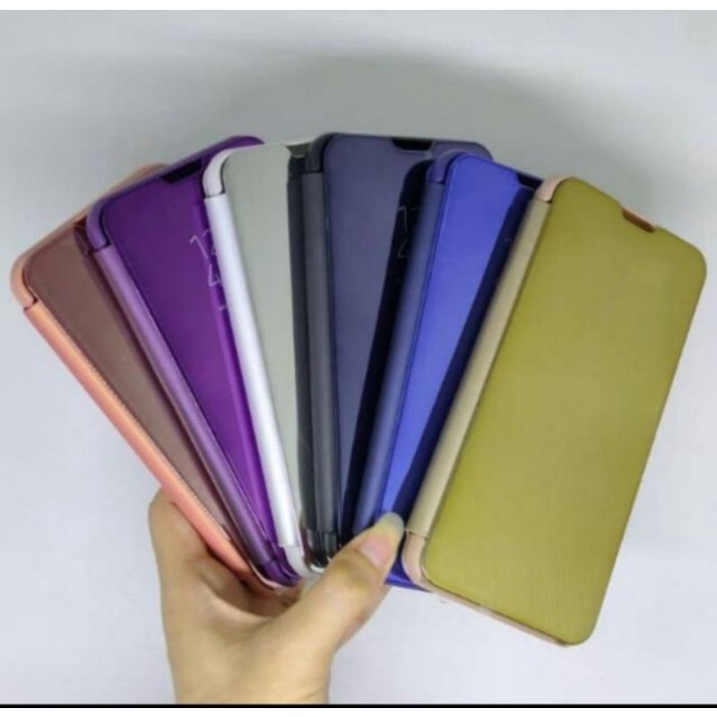 Flipcover Clear View Oppo Reno 6 Pro 6pro Reno6 pro 5G Casing Cover Flip Kaca Miror Stand Standing