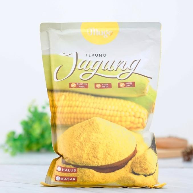 

MUGO Tepung Jagung 1Kg (polenta coarse) Kemasan Ekonomis Non GMO Lokal