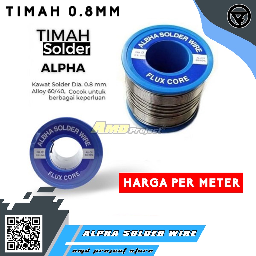 Per Meter Timah Solder Alpha - Tenol Timah Solder Alpha 0.8mm Kuliatas Bagus