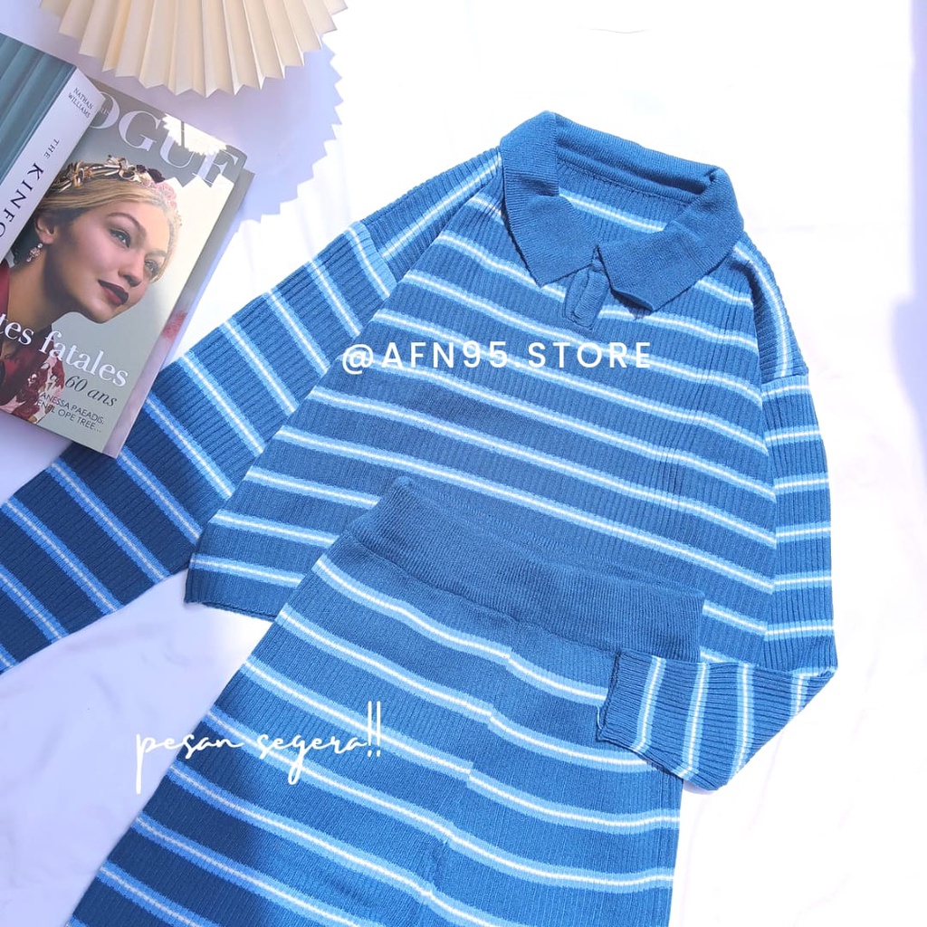 Set Casey Premium Knit [Sweater+pants] Setelan Wanita