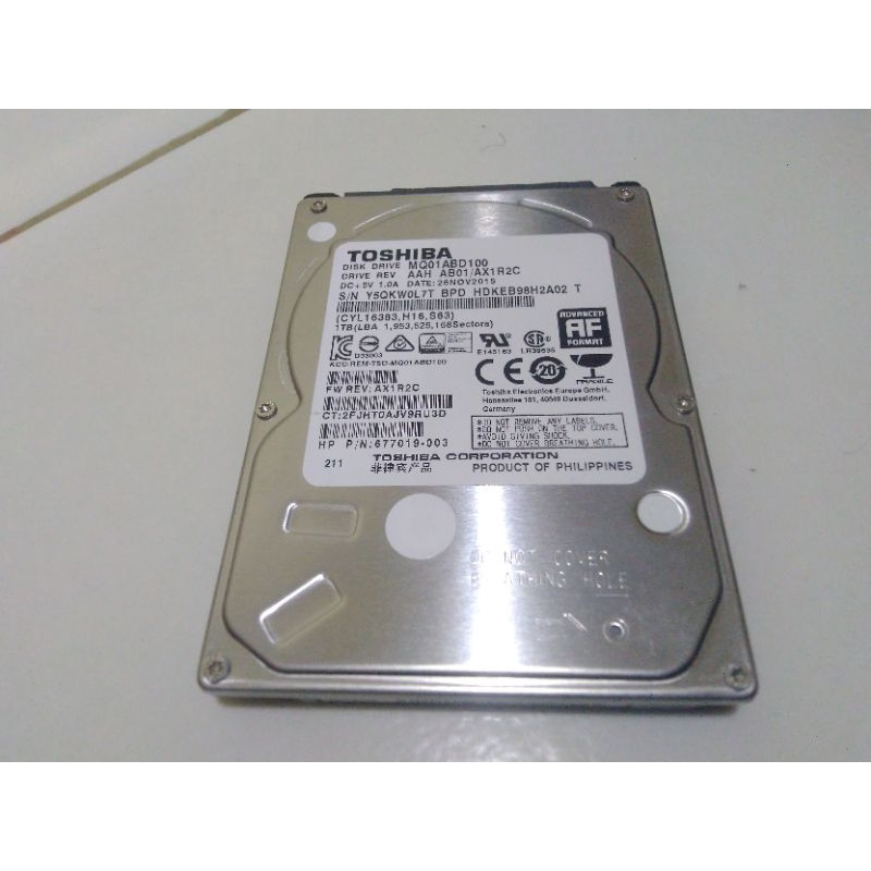 HDD Internal Laptop 1TB Toshiba 2.5"