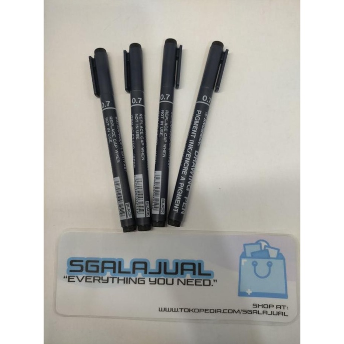 

Drawing pen 0.7 black / hitam snowman 12 buah / 1 lusin