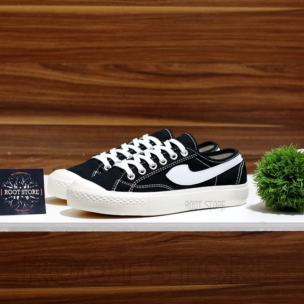 100% Original Sepatu Lokal Casual Black White Low | Not Compass Gazelle Black White Lo