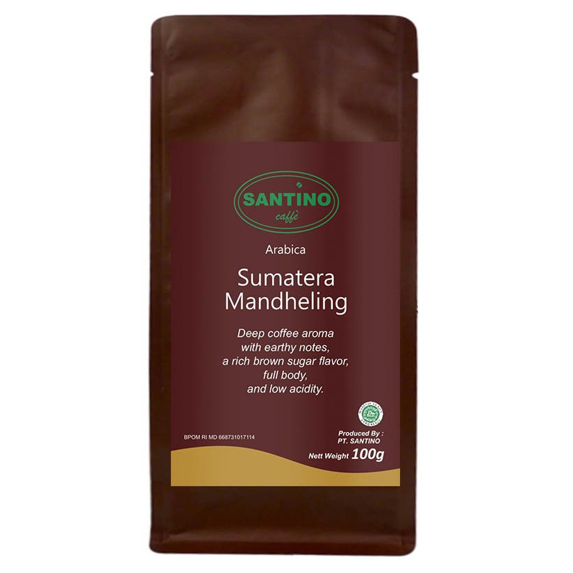 

Santino Coffee Single Origin Sumatra Mandheling 100 gram-08