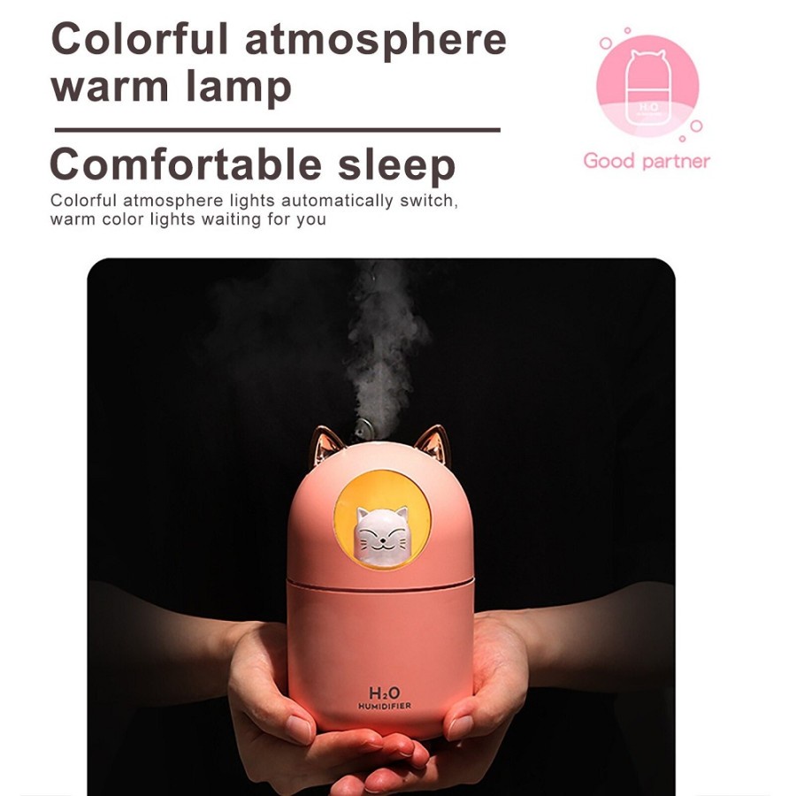 Humidifier Pelembab Udara Aromatherapy Oil Diffuser Cute 300ml - A205