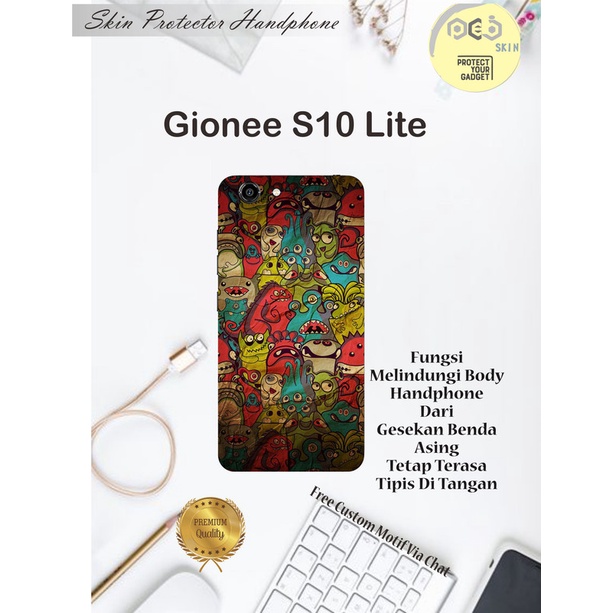 Dapat 2pcs Garskin Hp Gionee S10 Lite Motif put - free Custom Motif