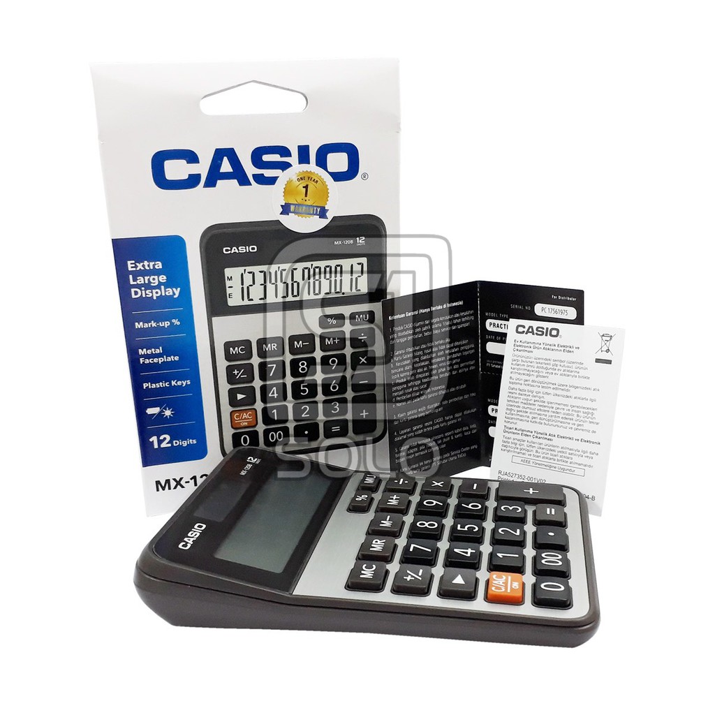 

Kalkulator Casio Practical Calculator MX-120B Original