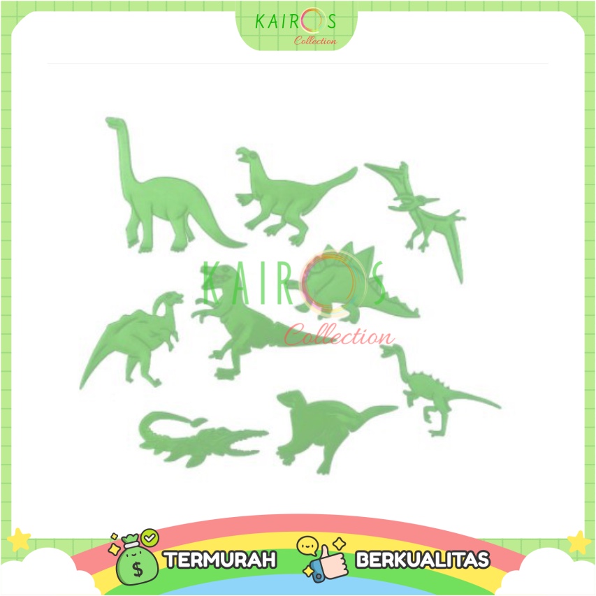 Sticker Dinding Glow In The Dark Animal Dinosaurus