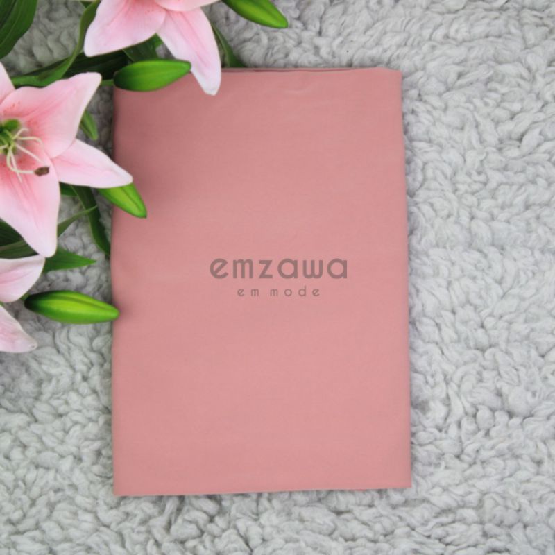 hijab bergo hijab maryam premium hijab tali hijab bahan  jersey korea nayarascarf emzawa-Pink