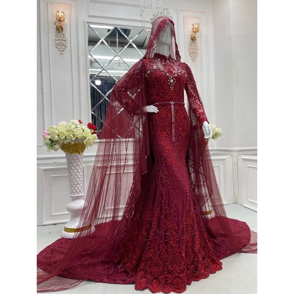 Terlaris Cauple kebaya akad Elisap//kebaya pengantin  full payet super mewah | kebaya akad nikah | kebaya  modren