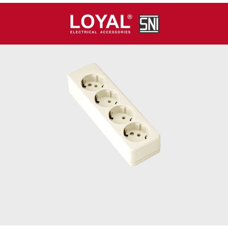 Stop kontak 4 lubang/colokan loyal LY 904
