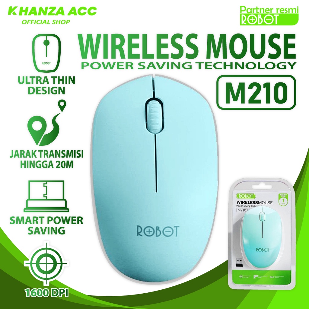 KHANZAACC ROBOT M210 2.4G WIRELESS OPTICAL MOUSE