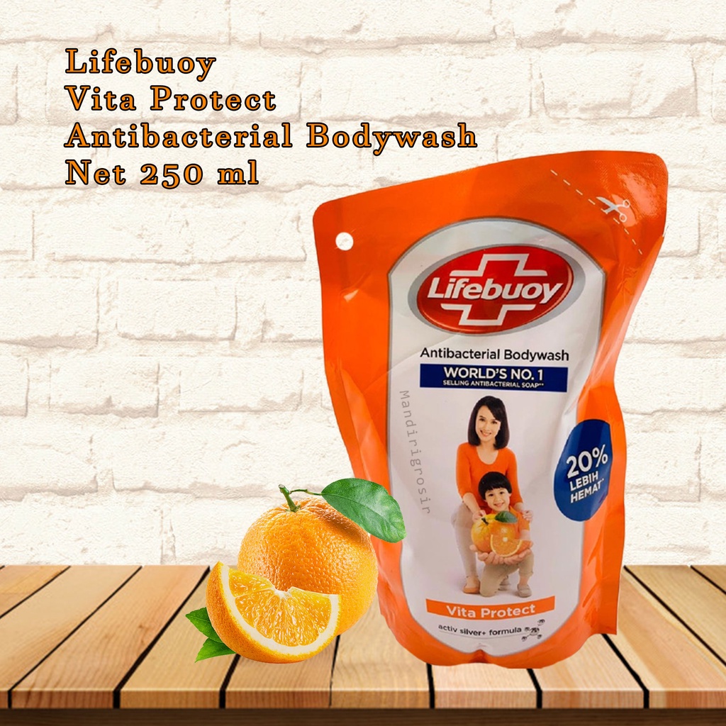 Sabun Cair *LIFEBUOY *ANTI BACTERIAL BODYWASH *VITA PROTECT*250ML
