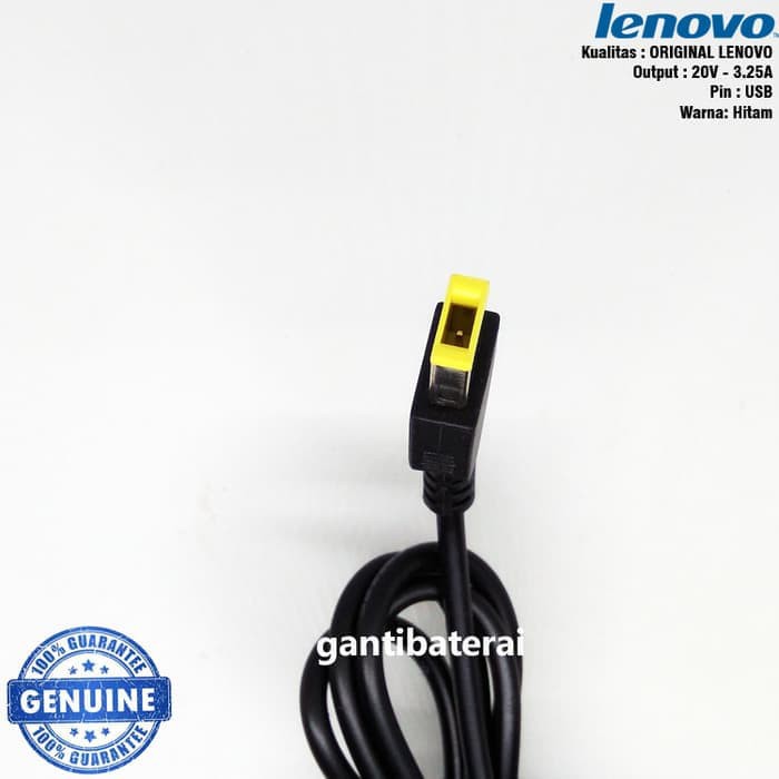 Adaptor Charger Lenovo G400 G400S G405 G405S G400AS 20V 3.25A USB Ori