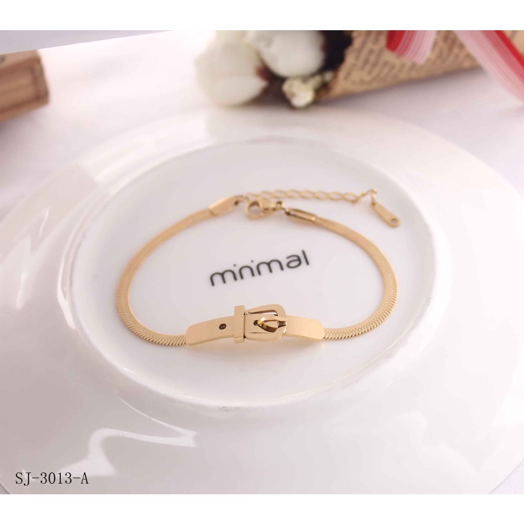 Set titanium gelang dan kalung perhiasan fashion3013,8167