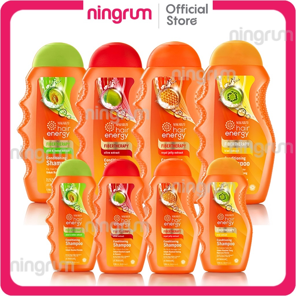 Ningrum - MAKARIZO Hair Energy Shampoo Botol 170ml dan 330ml Shampo Sampo Pembersih Rambut 2in1 - 6304