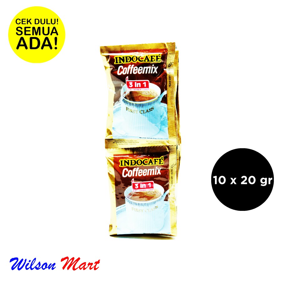 

INDOCAFE COFFEEMIX 3 IN 1 ISI 10 SACHET X 20 GRAM RENCENG