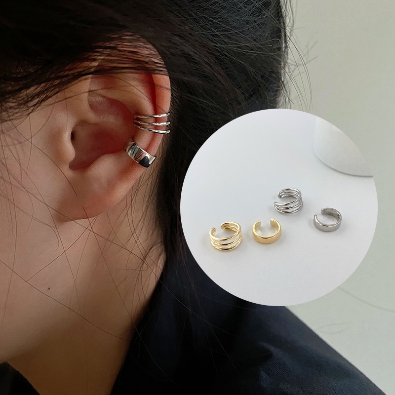 2pcs / Set Anting Hoop Model Silang Warna Emas Untuk Anak Perempuan