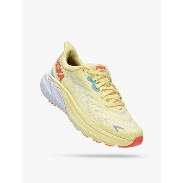 SEPATU LARI WANITA HOKA ONE ONE ARAHI 6 YELLOW PEAR ORIGINAL