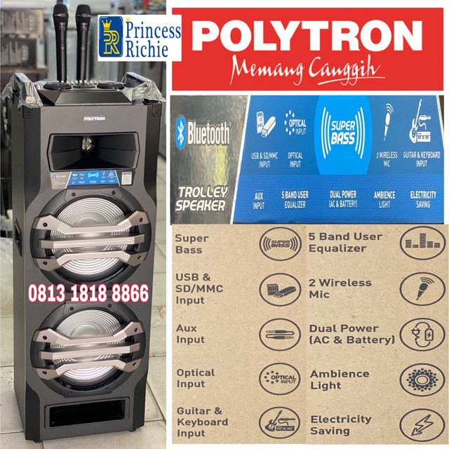 PROMO MURAH Speaker meeting Polytron PTS 2K25 bluetooth karaoke