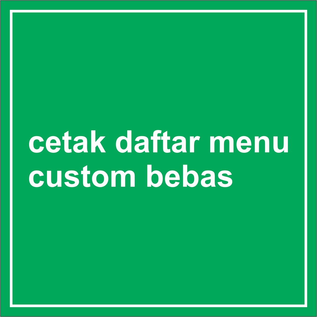 

Cetak daftar menu